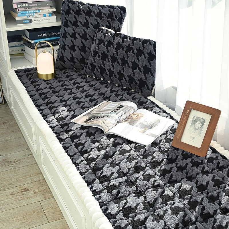 秋冬新款舒棉绒加厚塌陷卧室阳台飘窗垫现代通用坐垫定制,居家布艺,飘窗垫,淘宝优惠券,粉丝福利购,淘宝优惠卷