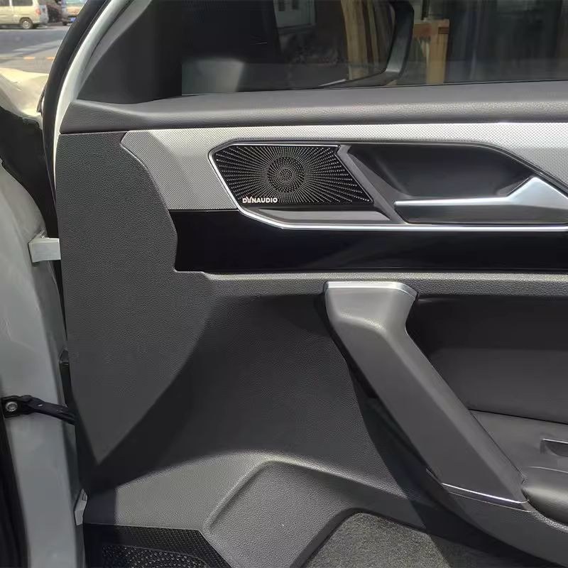 大众探岳车内保护贴车门音响喇叭装饰框亮片丹拿标音响罩喇叭亮条