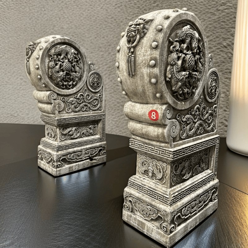 门墩抱鼓石大理石仿古做旧庭院别墅门口装饰石雕门当户对石鼓