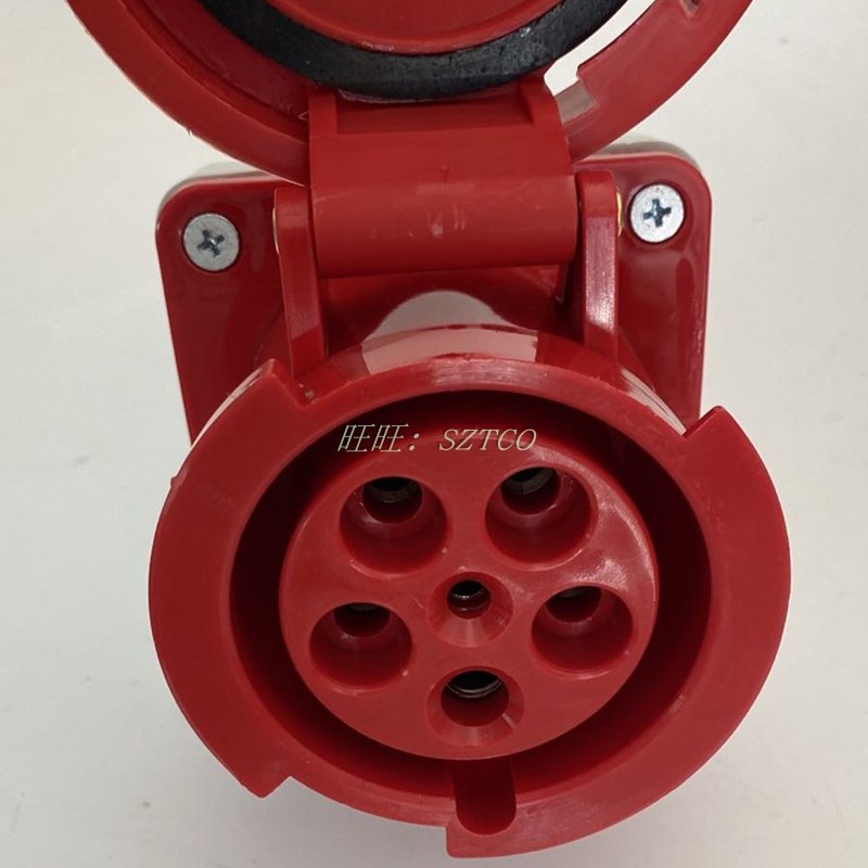 AJCEE防水航空工业插头插座AJ-135 5芯连接器63A 125A明装  暗装