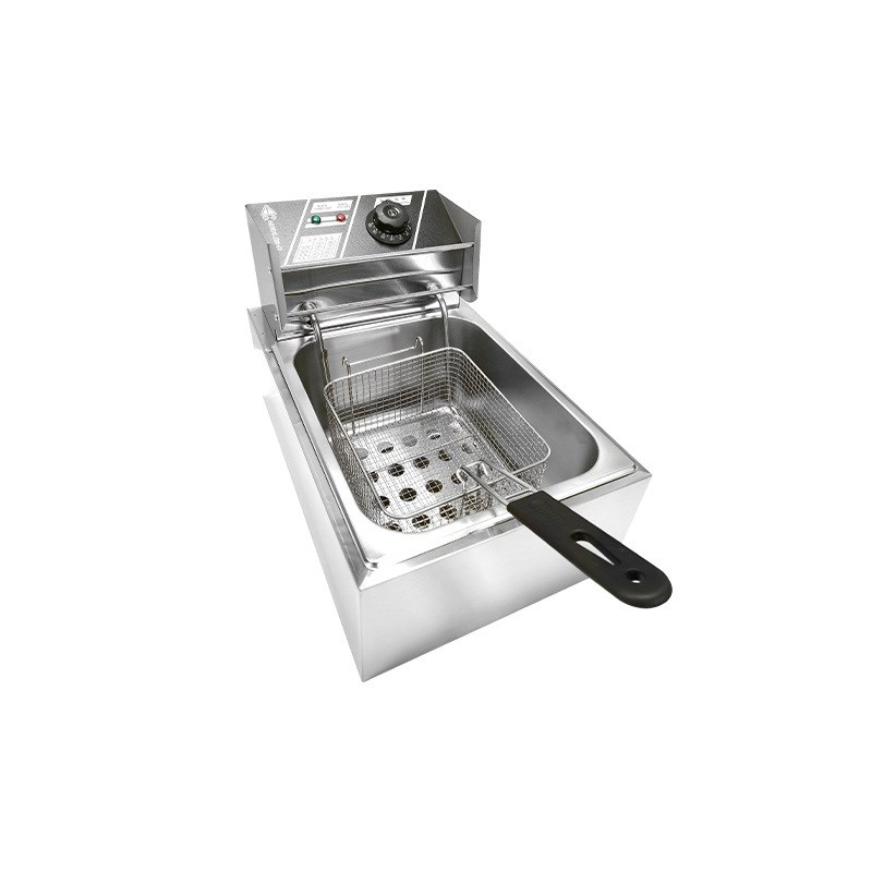 电炸炉 台式缸电炸炉 油炸锅商用 炸薯条炸机 加厚单缸油炸机