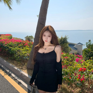 复古度假肌理吊带自带胸垫连衣裙Y2534 26年春款 Simida斯密达