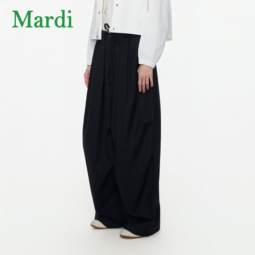 MARDI老钱风垂坠阔腿西装裤女