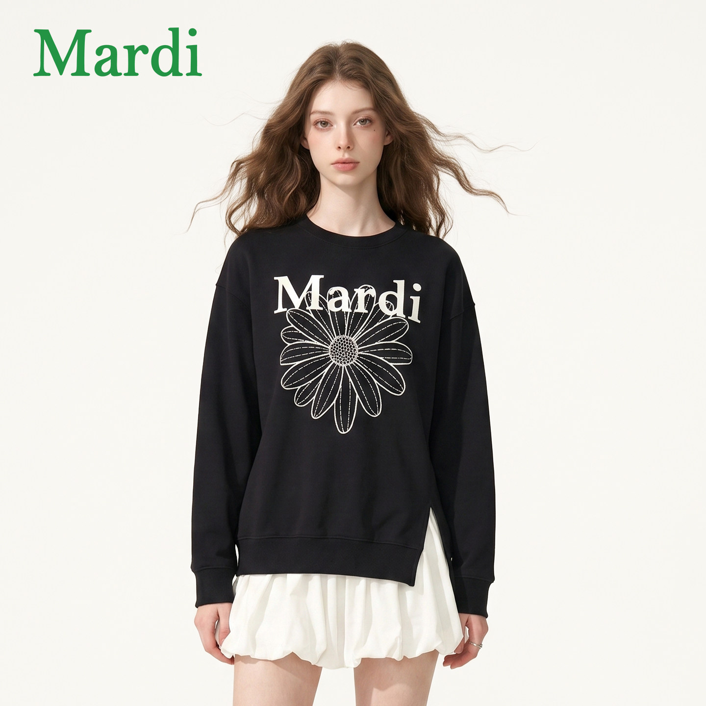 MARDI秋季条纹长袖针织开衫女图片
