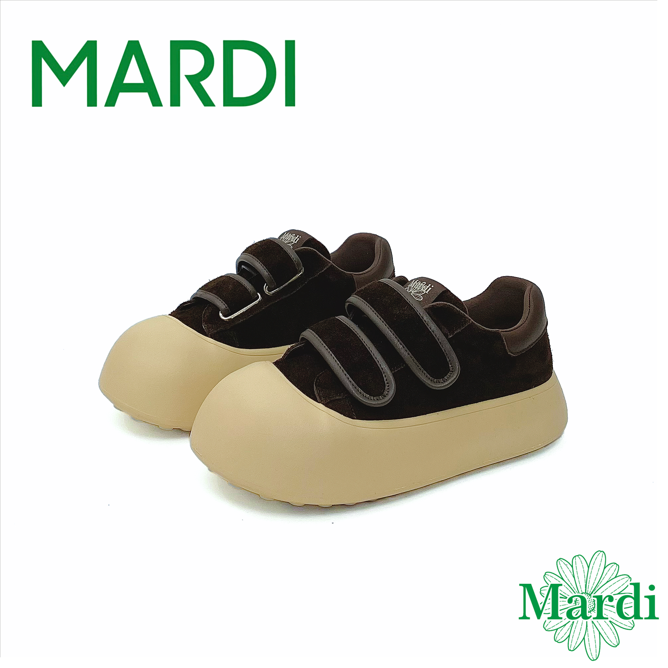 MARDI魔术贴厚底面包鞋女超轻软底大头休闲鞋厚底潮鞋