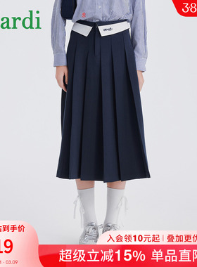 MARDI官方正品字母时尚刺绣裤腰半身裙百搭2026春季新款女生长裙