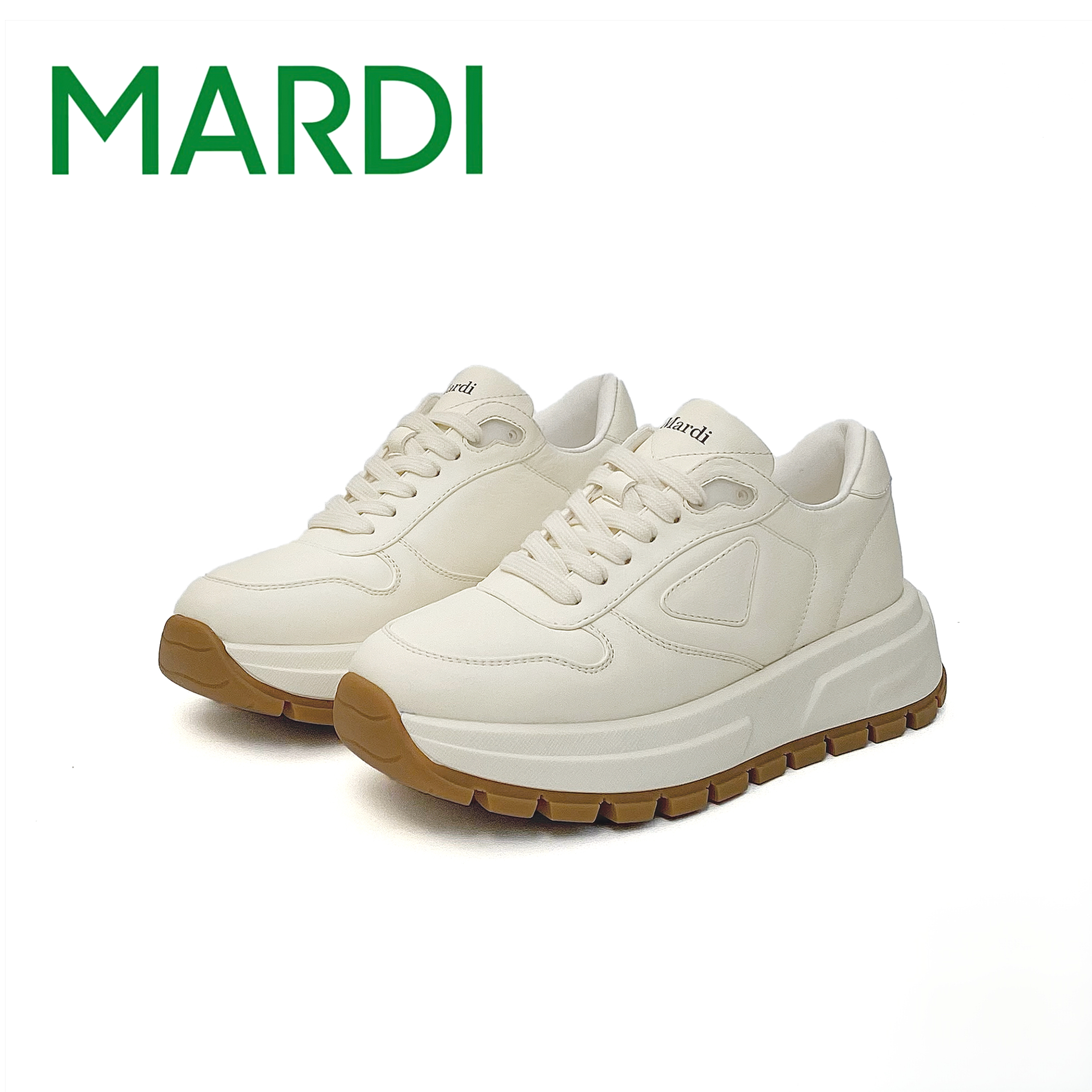 MARDI/玛尔帝老爹鞋小白鞋厚底运动休闲百搭高级感时尚潮鞋情侣款图片