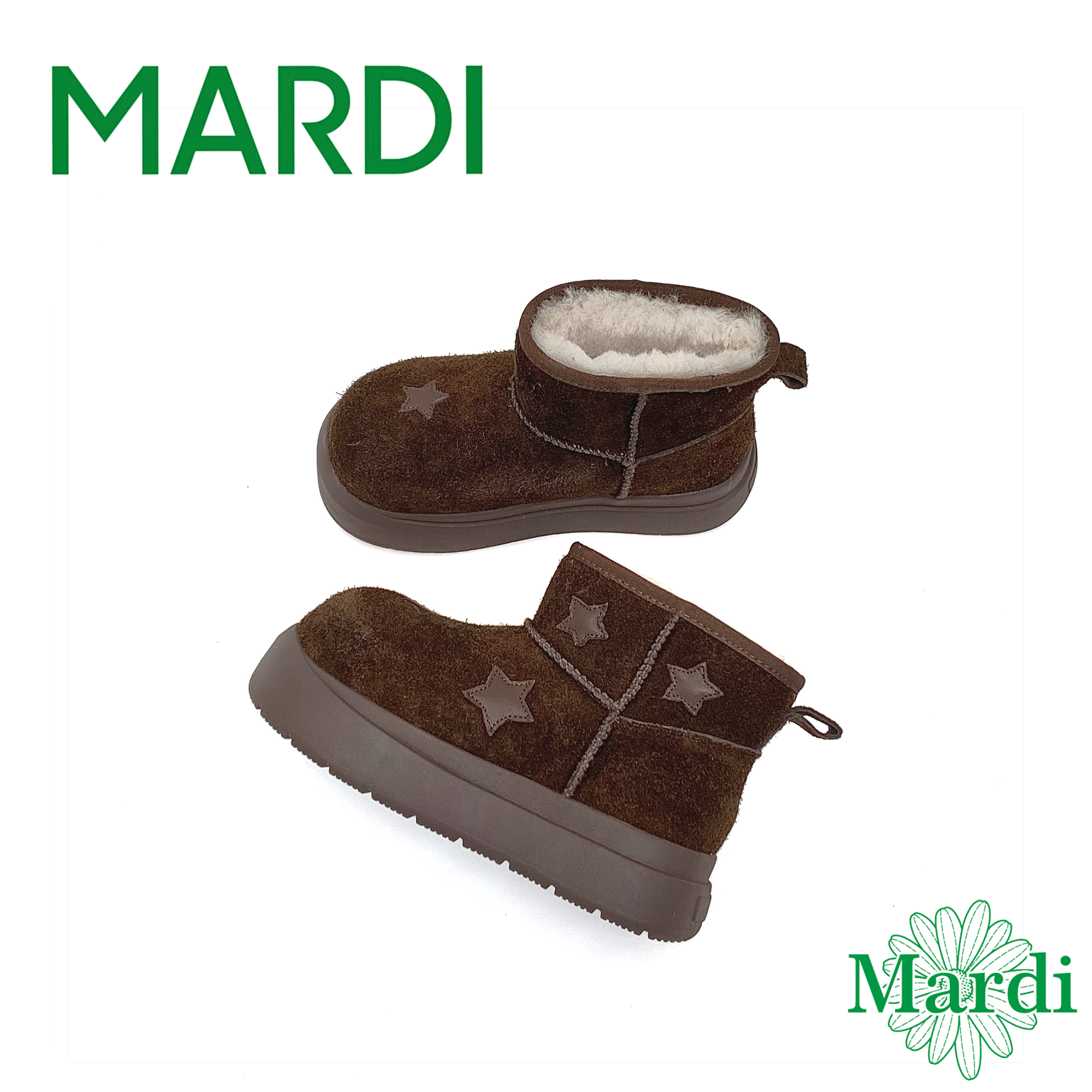 MARDI厚底加绒保暖时尚雪地靴