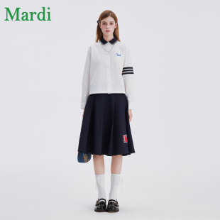 中裙 新款 MARDI官方正品 字母印花女生半身裙宽松百搭裙子2025秋季