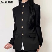 日系学院风dk立领中山装 套装 男女中性风痞帅jk诘襟制服西服外套男