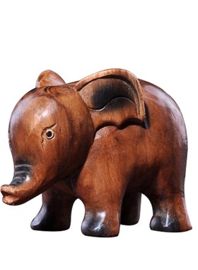 泰国实木大象桌面摆件招财家居饰品雕刻工艺品办公室桌面装饰