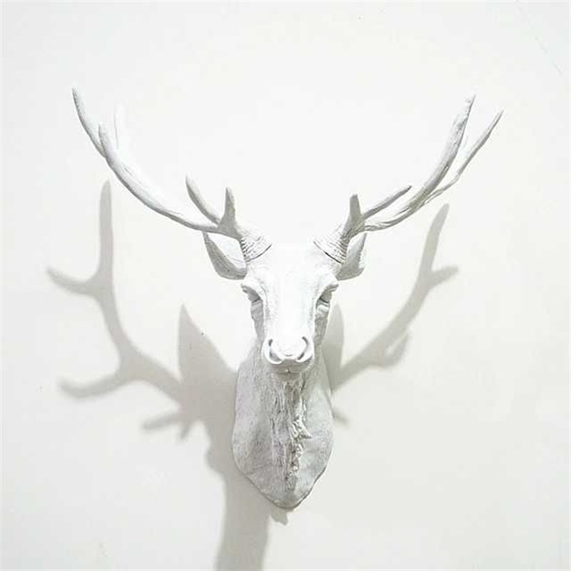 创意招财鹿头壁饰客厅电视背景墙面装饰挂件玄关墙上墙壁装修挂饰