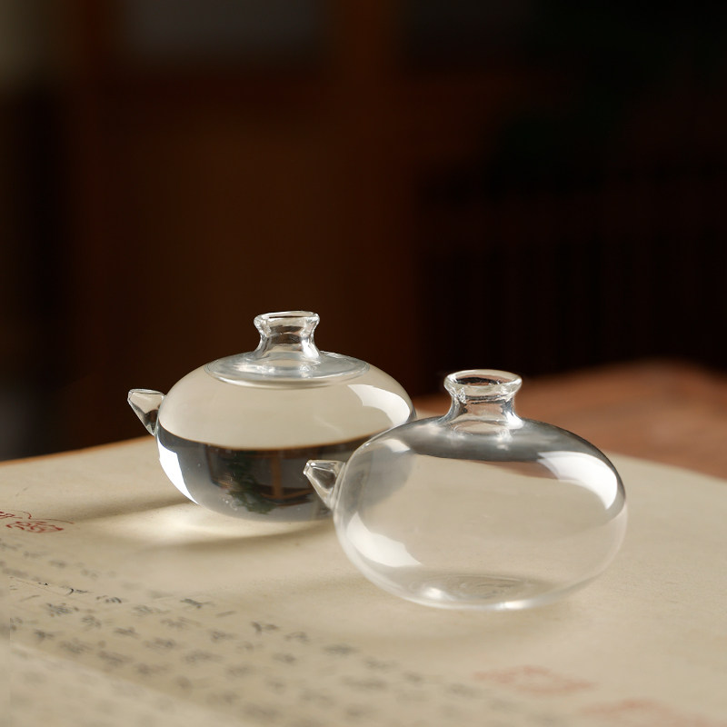 明镜砚滴 砚台磨墨用水滴文房毛笔用水盂笔洗爱创意储水文房用