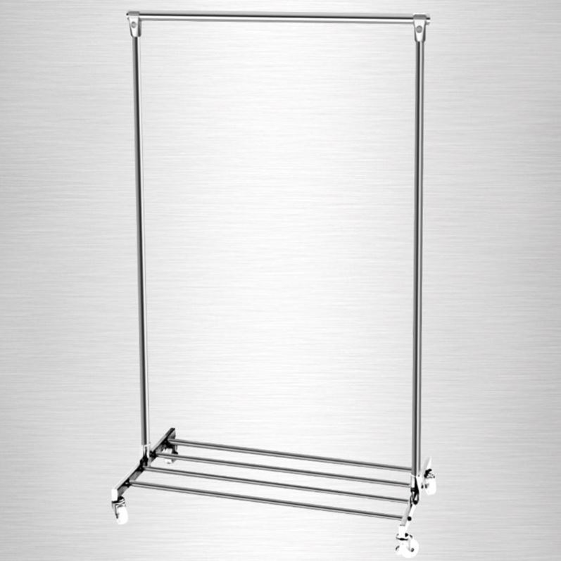 不锈钢晾衣架落地单杆式 晒衣架室内挂衣架晾衣杆置地晾晒衣架