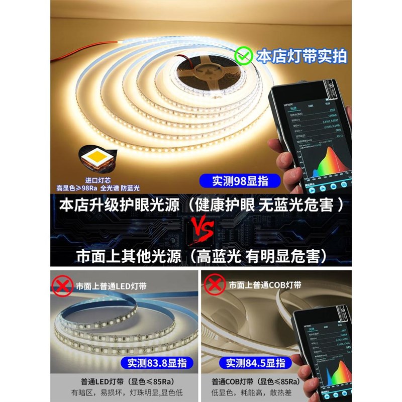 免吊顶双眼皮线形灯客厅天花明装发光顶角线灯一体线型灯槽线条灯