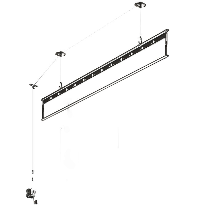 巧可馨单杆晾衣架手摇晾衣架阳台家用小户型侧装小晒衣架单杆凉衣