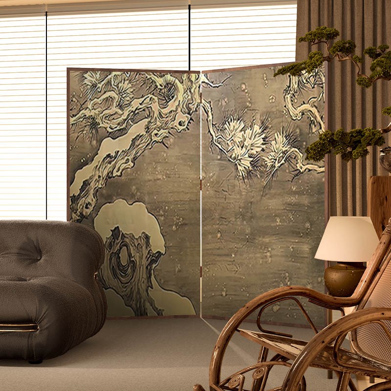 宋氏美学中式古典实木屏风隔断玄关办公室茶室背景墙折叠客厅折屏