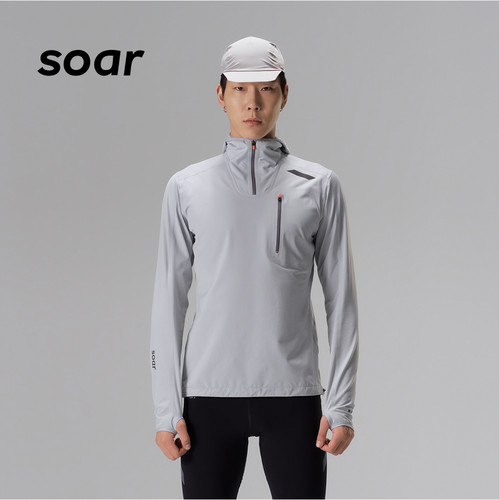 SOAR防风雨连帽半拉链外套