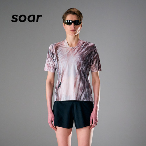 SOAR X ProtoLab女士跑步短袖T恤真丝混纺干爽透气运动T恤ST6W