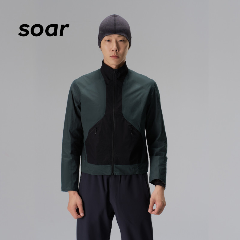 SOAR X RUN训练系列男子专业超轻量短款跑步防风拉链夹克外套SJ5M