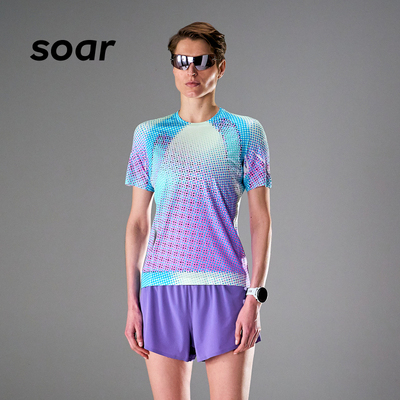 SOAR女子印花透气跑步T恤ST3W