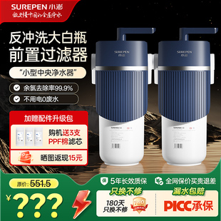 小澎反冲洗大白瓶前置过滤器家用通用滤芯8吨旁通自来水全屋净水