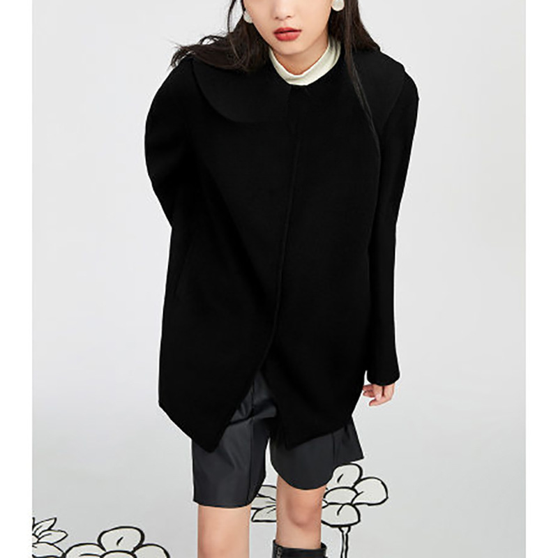 L534大圆领双面呢大衣