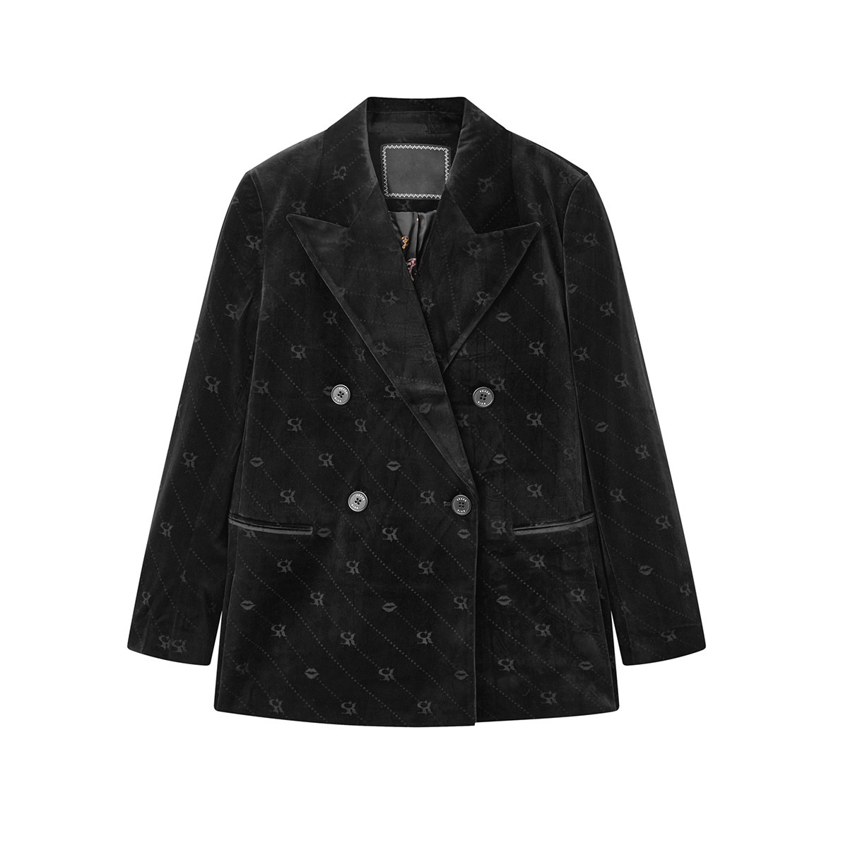 休闲单西上装丝绒西装鸟撤柜女装