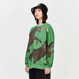 剪牌青仓L203 正品 联名卫衣印花上衣鸟撤柜女装 一线品牌