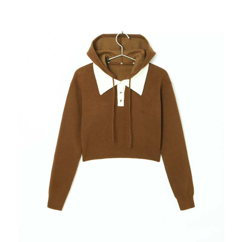 L152撞色两穿套头衫