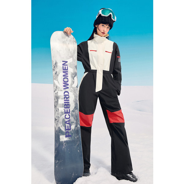 鸟撒柜清仓冬季户外滑雪风连体裤