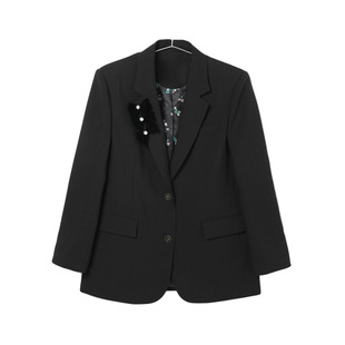 正品 一线品牌 剪牌清仓L105 外套上衣鸟撤柜女装 黑色单西休闲西装