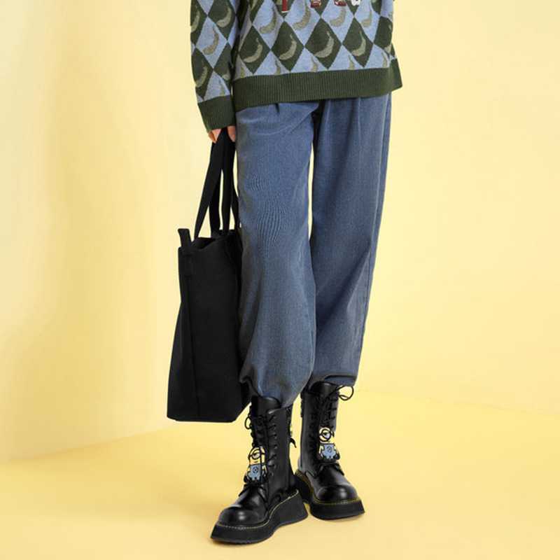 直筒牛仔裤哈伦牛仔裤鸟撤柜女装