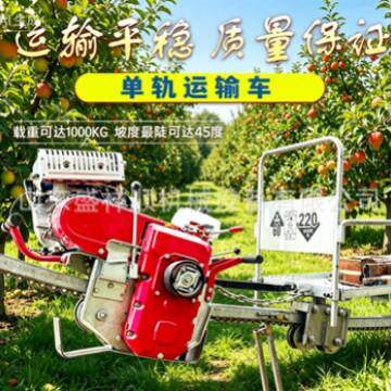 梯田果园果蔬载货轻便轨道搬运机自走式轨爬山虎动力强劲