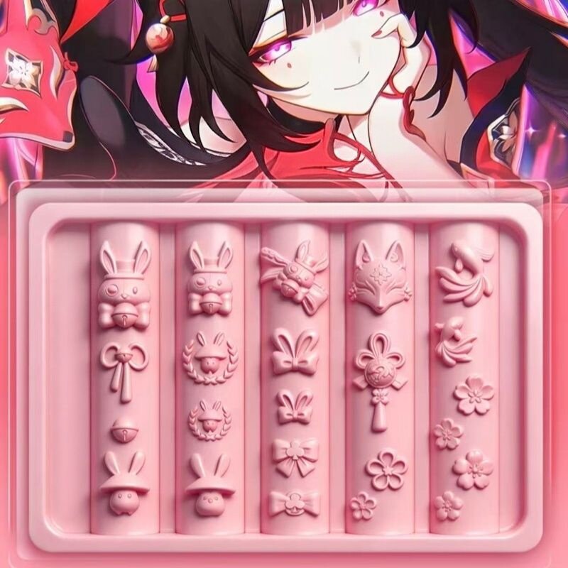 thumbnail for Cartoon fireworks element nail art molds, nail and wear-in nail decorations, universal silicone molds