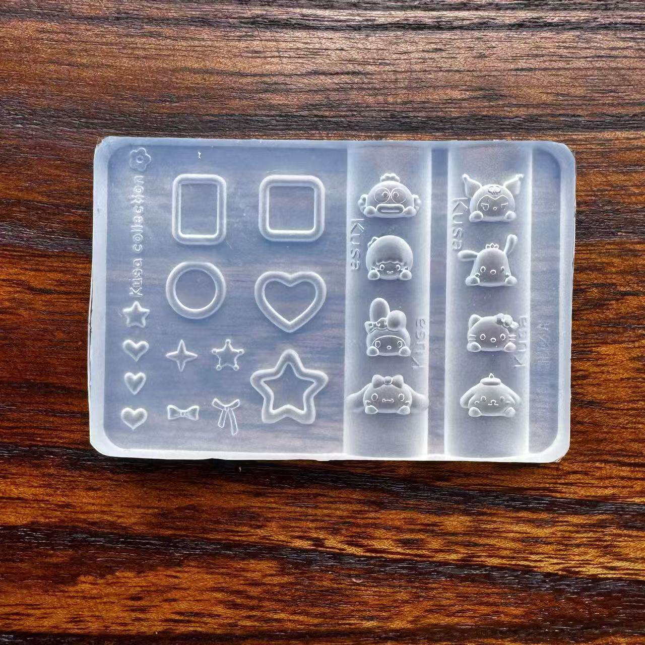 thumbnail for Xiaocao June new nail art mold fruit head sticker photo frame KT cat easy bear rabbit high transparency silicone abrasive