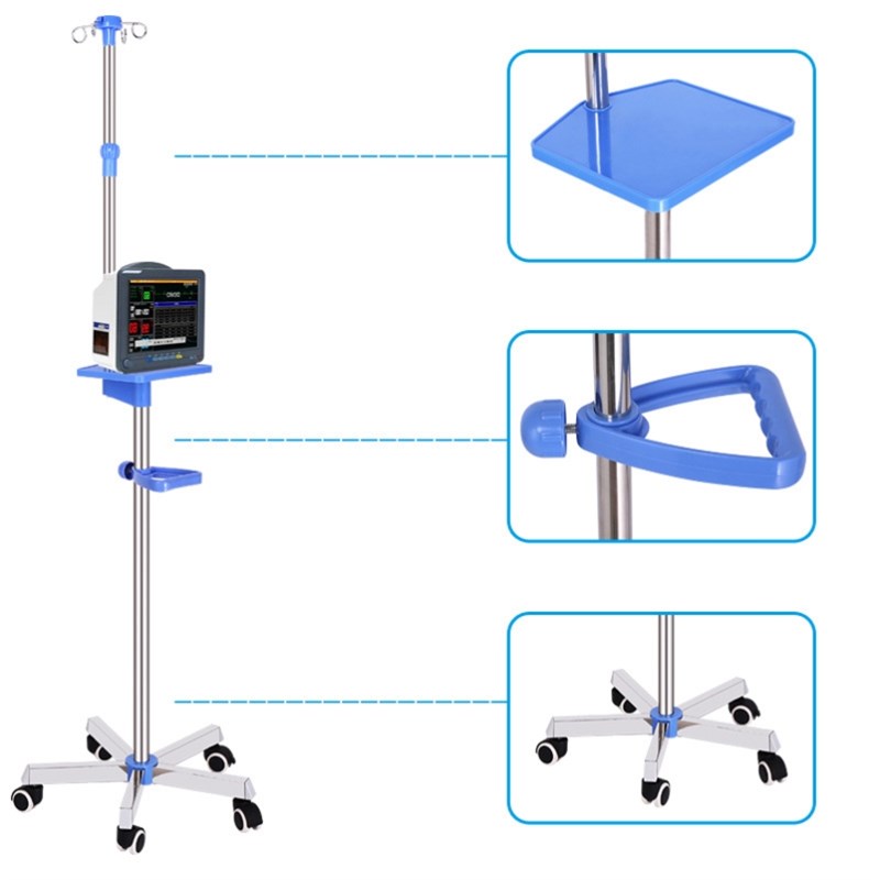 移动输液架诊所移动式点滴架不锈钢输液架吊瓶架家用可伸缩腹透架