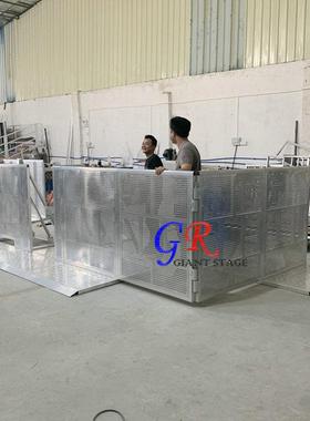 barriers铝合金群众围栏承重测试防爆护栏铝合金折叠防暴栏