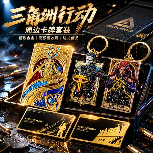 【官方正品】三角洲周边鎏金卡牌