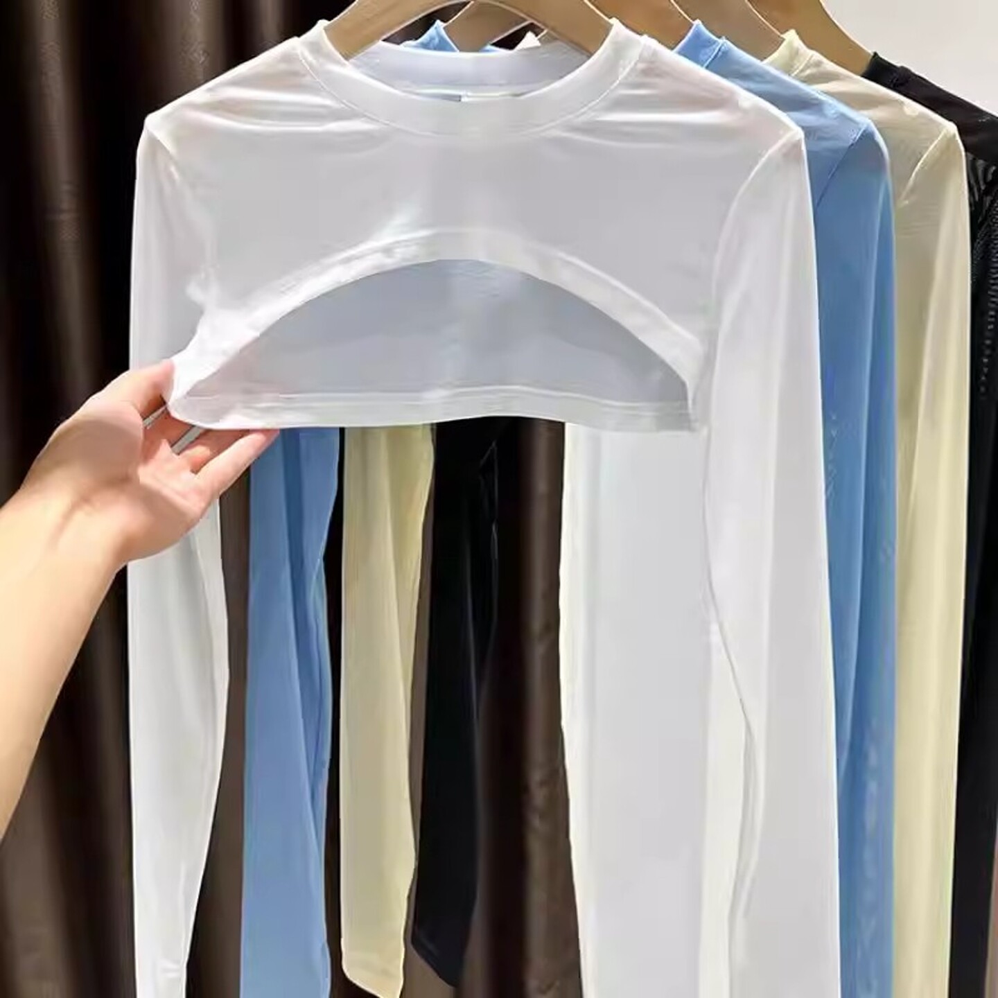 【官方正品】短款长袖坎肩防晒罩图片