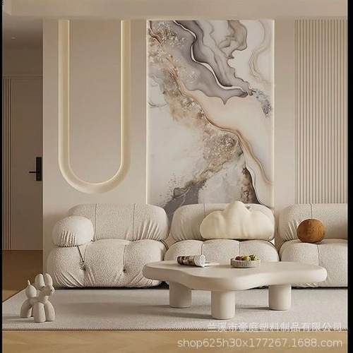 PVC鎏金优美居系列表面高光耐手污可以打卷出口UV石塑板