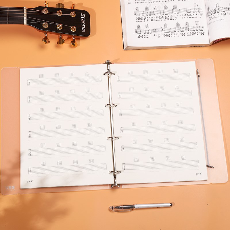吉他六线谱本琴谱本吉他本六线谱6线谱本曲谱本空白书写谱夹谱纸