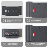 密码 锁玻璃门锁推拉门U型锁家用防盗防撬挂锁U形店面双门加长插锁