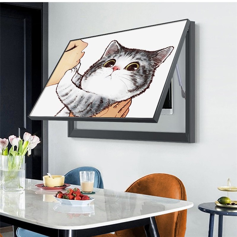 猫咪电表箱装饰画遮挡配电箱电闸盒空开箱多媒体挂画开关餐厅壁画图片