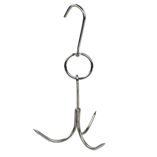 加粗猪肉钩不锈钢三叉牛肉钩爪勾猪肉钩屠宰场挂肉钩市场烧腊钩