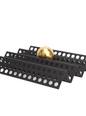 新中式几何金属多孔屏风样板房售楼部酒店玄关客厅简约装饰品摆件