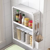 厨房壁挂多功能调料品盒置物架免打孔墙上挂壁式 调味料佐料收纳柜