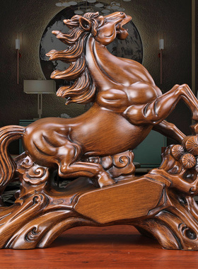 马到成功马摆件工艺品家居客厅酒柜博古架小装饰品办公室桌新中式