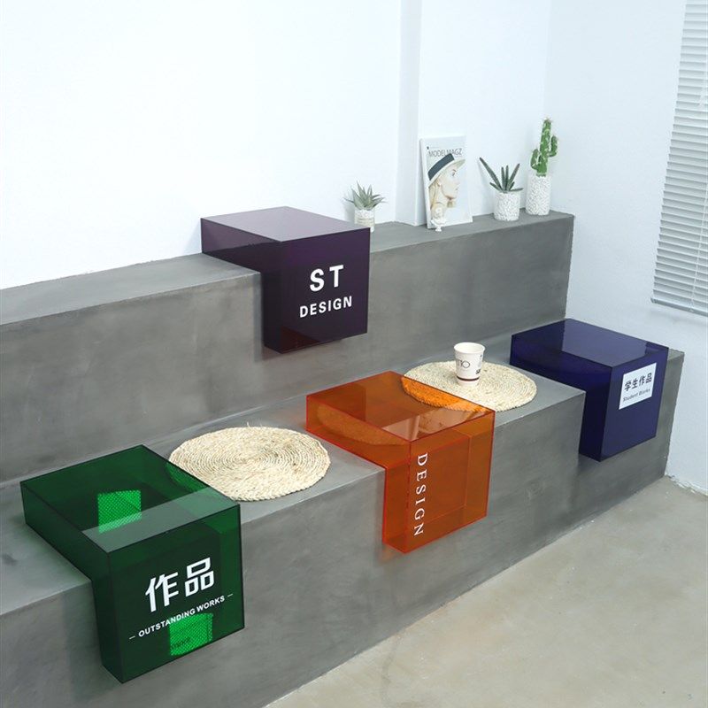 亚克力L型展示台架 陈列店橱窗中岛道具吧台盒子移动台装饰柜定制,商业/办公家具,中岛/流水台,淘宝优惠券,粉丝福利购,淘宝优惠卷