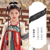 汉服假发包儿童发饰发箍女童古风假发古装 造型发髻头饰 盘发一体式